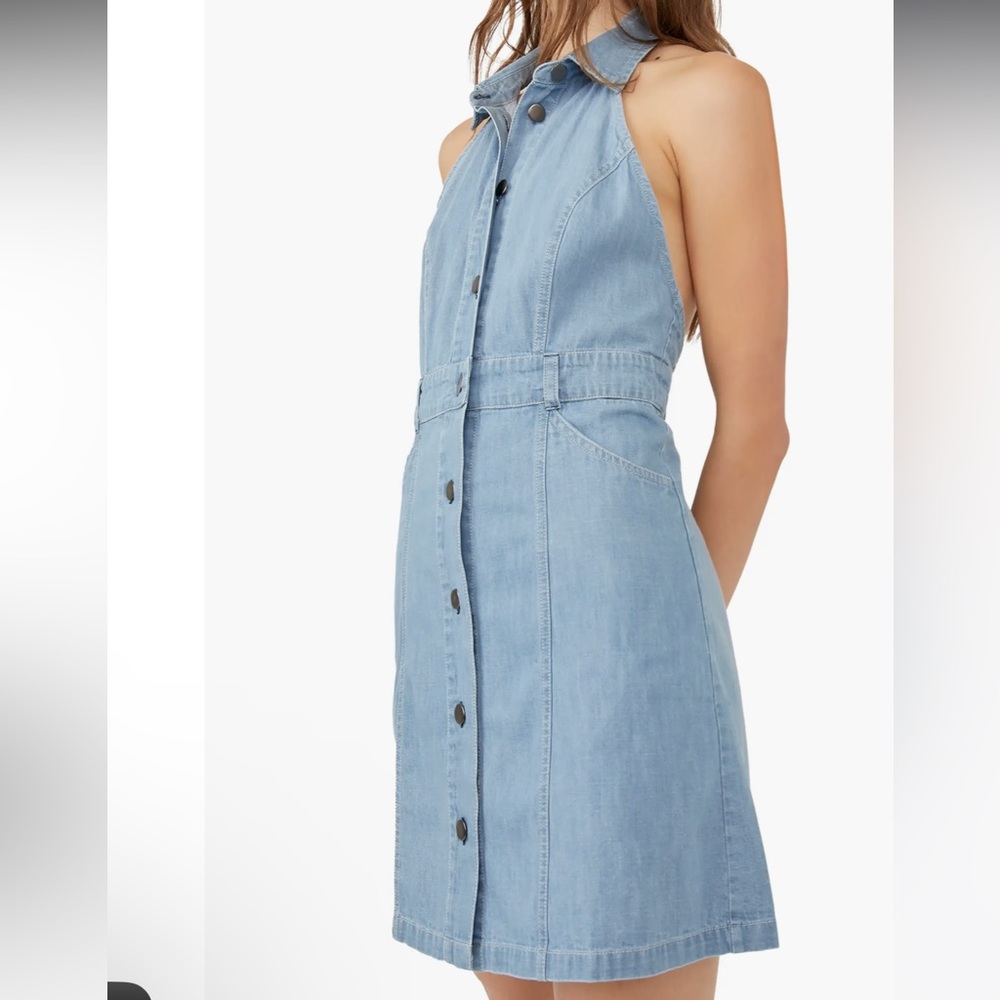 FREE PEOPLE ‼️‼️‼️Sami Denim Halter Minidress - Picture 9 of 13
